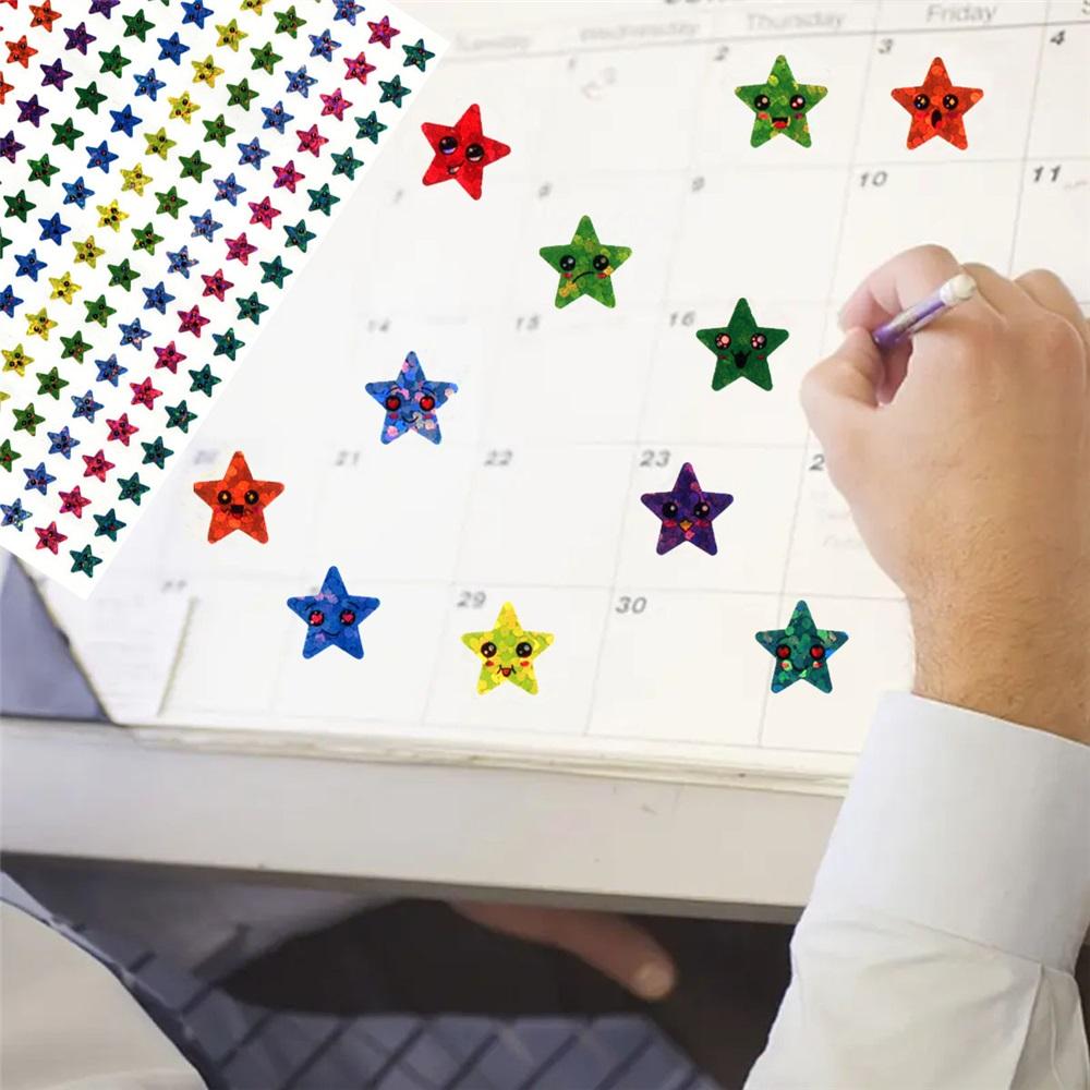 1500 Star Stickers Reward Chart Set – 10 Sheets, Holographic & Classic Designs For Kids, Students, Teachers – Positive Reinforcement Stickers