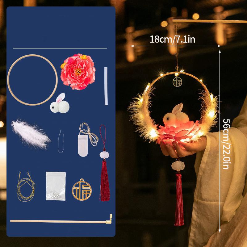 Chinese Paper Lantern Mid- Autumn Festival Lanterns Japanese Lantern Wedding Accessorie Autumn Decor DIY Material Pack