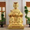 Natural Boxwood Chinese Goddess Mazu Statue Traditional Culture Mazu  Wooden Carvings Sea Goddess Home Room Decoration Figurines