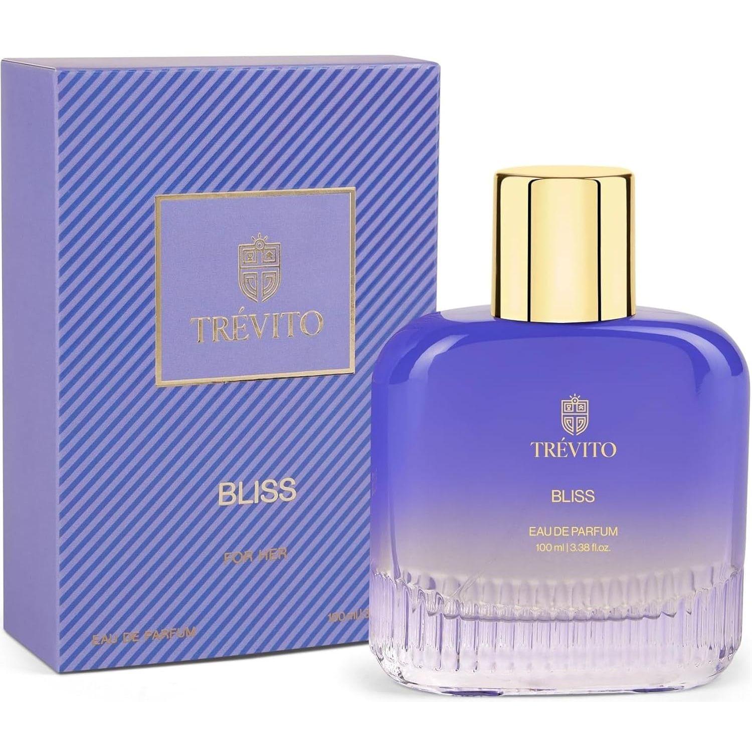 

TRÉVITO Bliss Luxury Perfume for Women 100ml | Premium Long Lasting Eau de Parfum | Ambery Fougere Fragrance 100ML