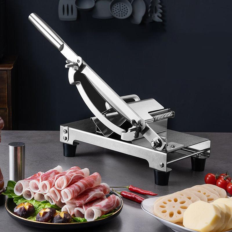 GIANXI Meat Slicer Quick Slicer Frozen Meat Slicer Fat Cow Roll Meat Cutter Commercial Manual Kitchen Accessories Guillotine