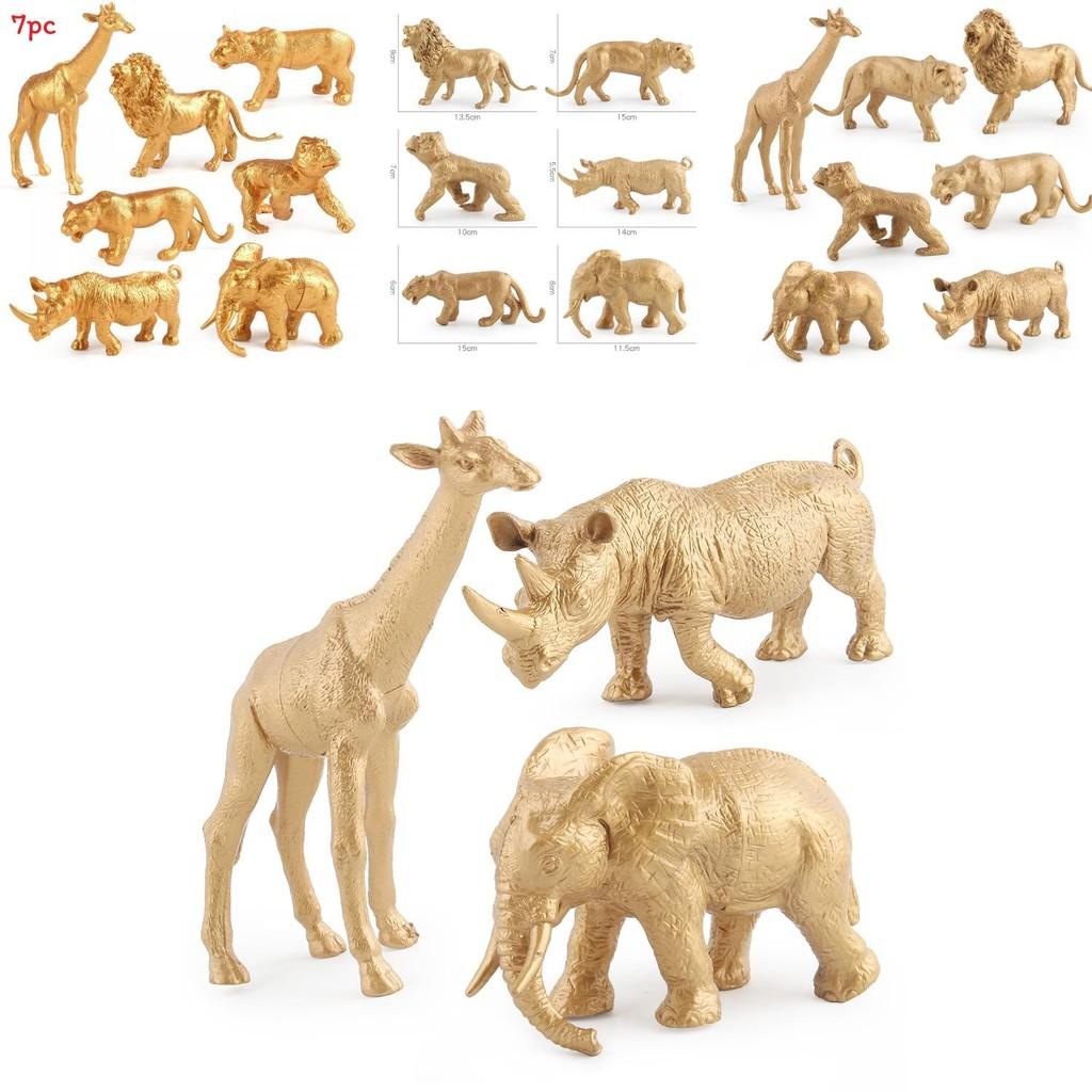 Gold Animal Figurine With Pliable Plastic Wildlife Model For Gift And Collection Display