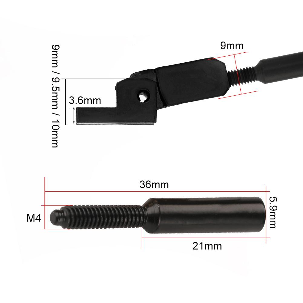 6Pcs Roller Bridge Tremolo Saddles with Wrench for Electric Guitar(Black)