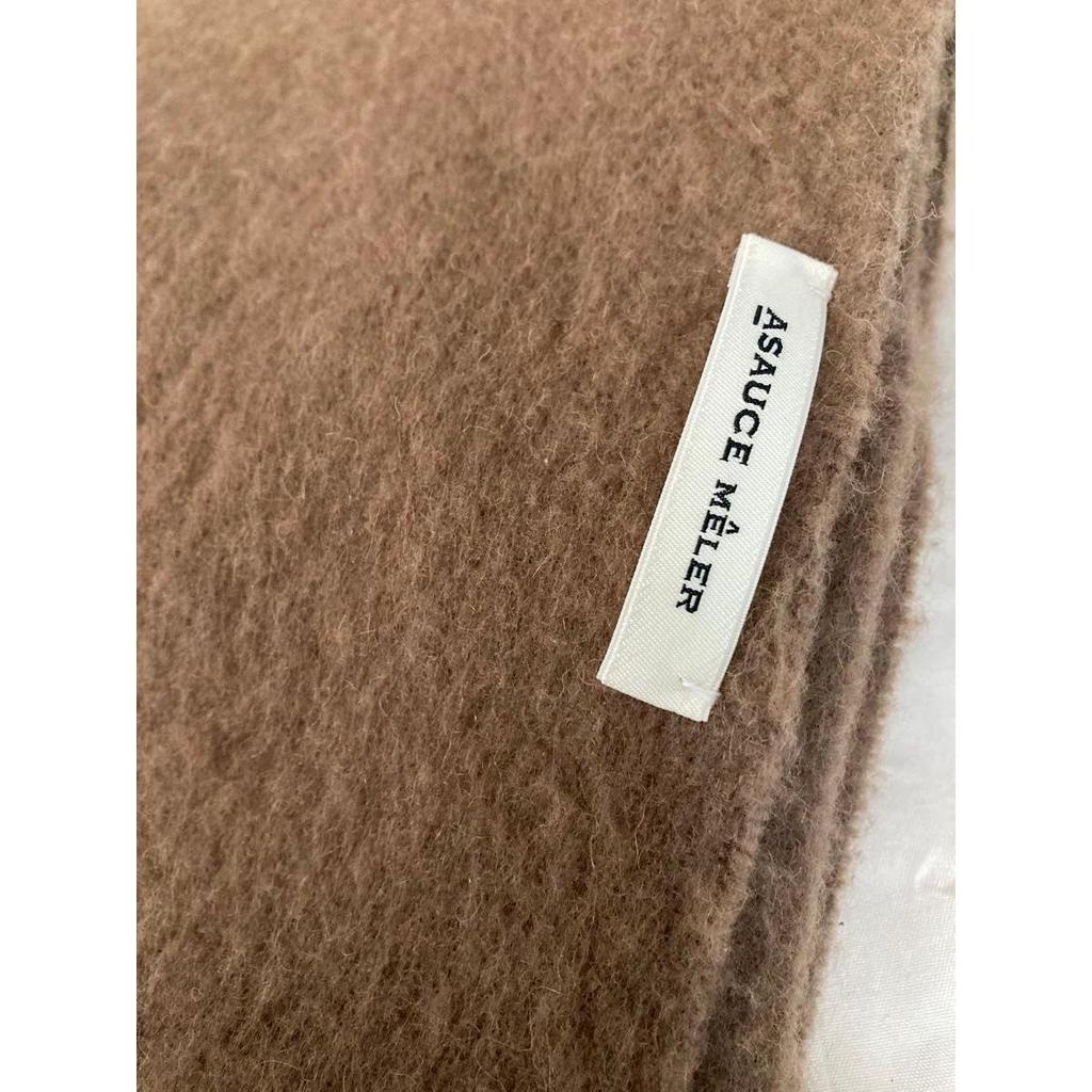 Used ASAUCE MELER Baby Camel Overdyed Shaggy Stole (Camel Brown)