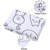 Cat Blanket White Cats Pattern Throw Blankets Cat Gifts for Girls Women and Cat Lover Flannel Soft Cute Presents Blanket with Cats On Them 50x60in