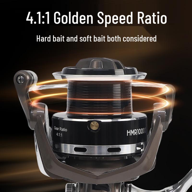 Universal All-Metal Spinning Fishing Reel for Freshwater and Saltwater, Long-Casting, General-Purpose, Sea and Anchor Fishing.
