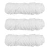 3 Skeins Chenille Yarn Soft Blanket Yarn Polyester Velvet Fancy Fluffy Yarn Knitting for Crochet Weaving Scarf, White