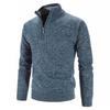 Autumn Winter Cashmere Men's Zipper Half High Neck Pullover Sweater Men's Long Sleeve Sweater