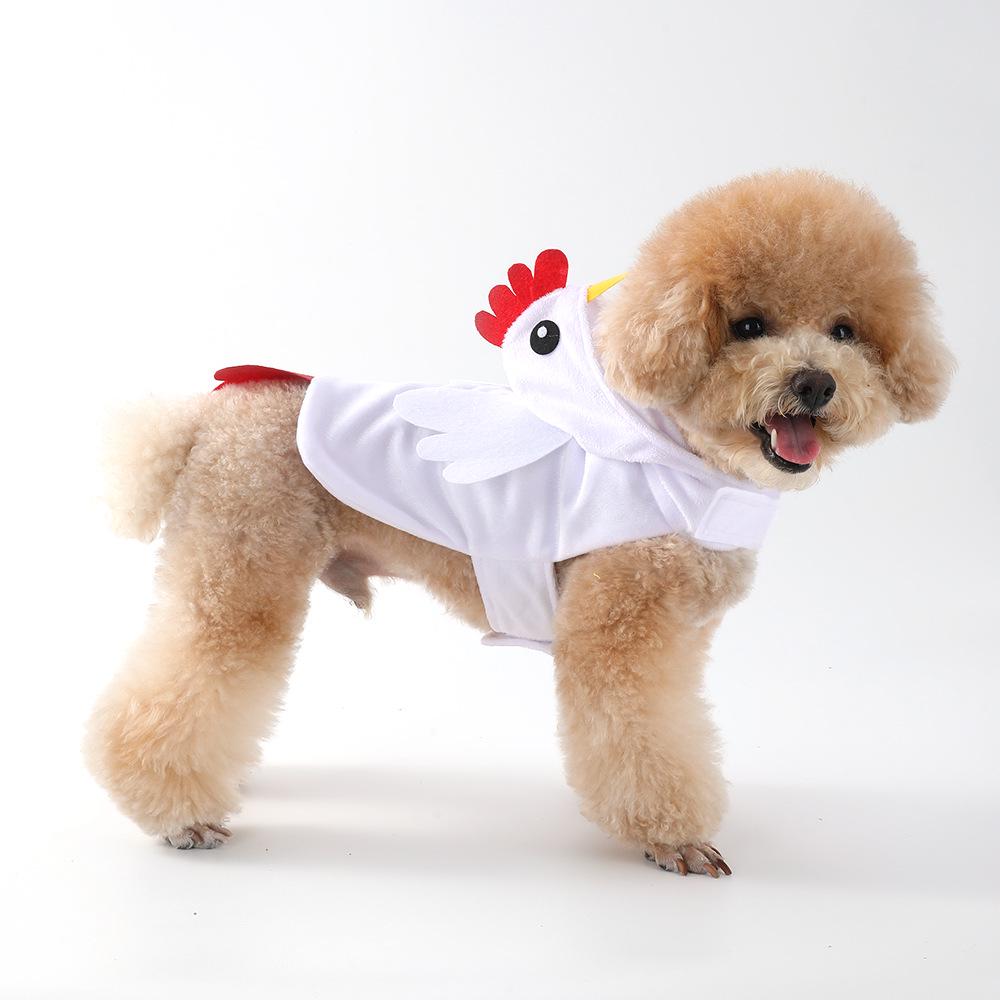 2025 Soft Crystal Velvet Chick Costume Holiday Dress for Pets