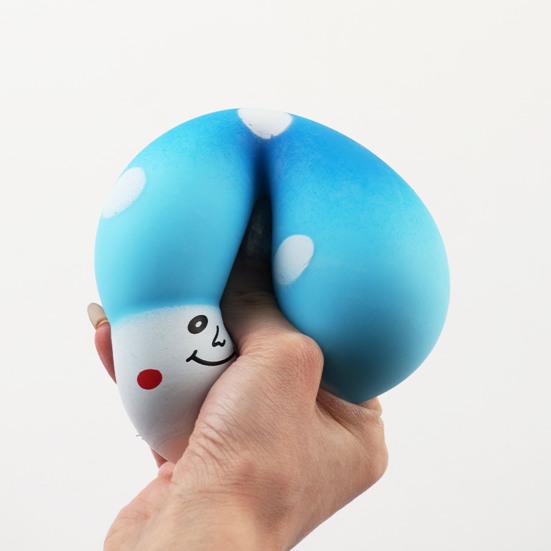 Squeeze Toy Mushroom Shape Slow Bright Color Stress Rebound Decompression Toy Relief Ball Desktop Ornament