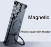 New Design Hot Luxury Magnetic Bracket Aluminum Alloy Frame Frosted Backplane Shockproof Airbag Phone Case for Samsung S26 Ultra