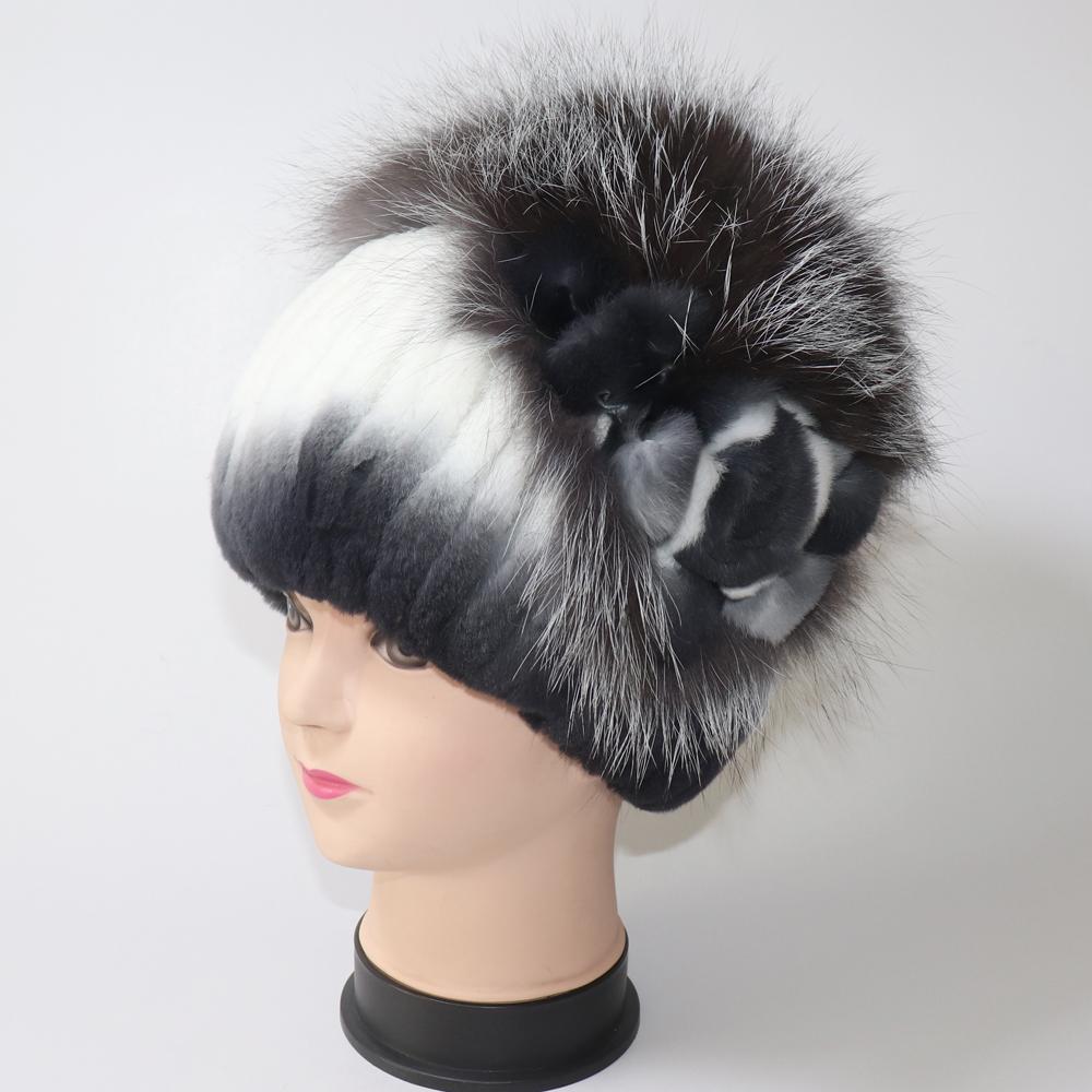 Iarnă femei 100% naturală șapcă din blană de iepure Rex, doamnă, caldă, autentică, șapci de blană de iepure Rex, bune, elastice, pălării din blană reală, căciuli calde
