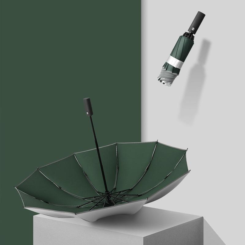 Ten-bone automatic umbrella three-fold car reverse umbrella folding men's and women's business simple umbrella