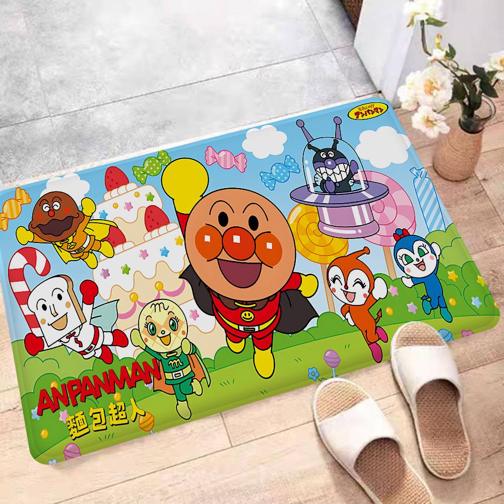 Classic Anime A-Anpanman-Cartoon Kitchen Mat Kids Room Bedroom Decoration Balcony Anti-Slip Doormat Living Room Alfombra
