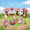ZAKKA Handmade Japanese Cat Cherry Blossom Season DIY Resin Figurines Ornaments