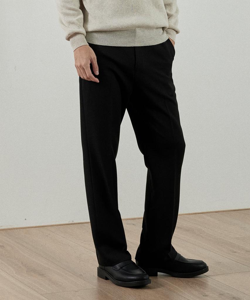 ANALOG MOOD Semi Slim Wide Slacks (Black)