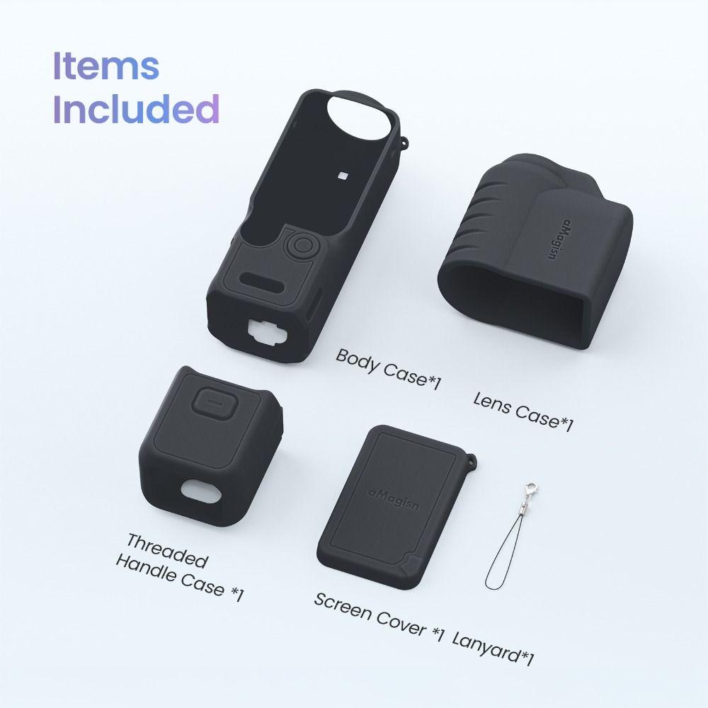 Silicone Protective Case Full Coverage Skin Cover for DJI Osmo Pocket 4 Gimbal Camera Accessories