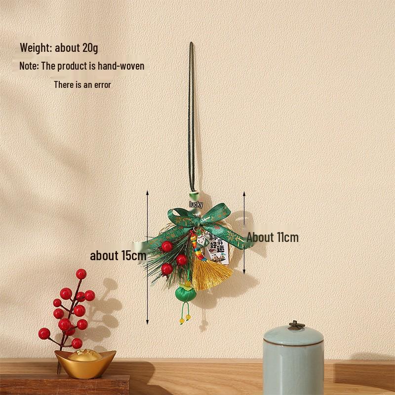 2026 Dragon Boat Festival Mugwort Fan Pendant & Indoor Sachet Bells for Door Handle and Decoration