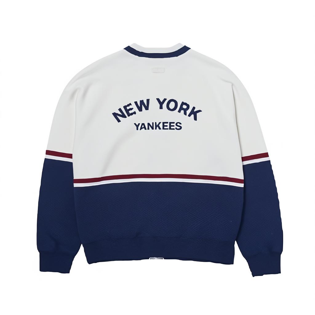 New MLB Varsity New York Yankees Knitwear Unisex Cream 3AKCV0144-50CRS