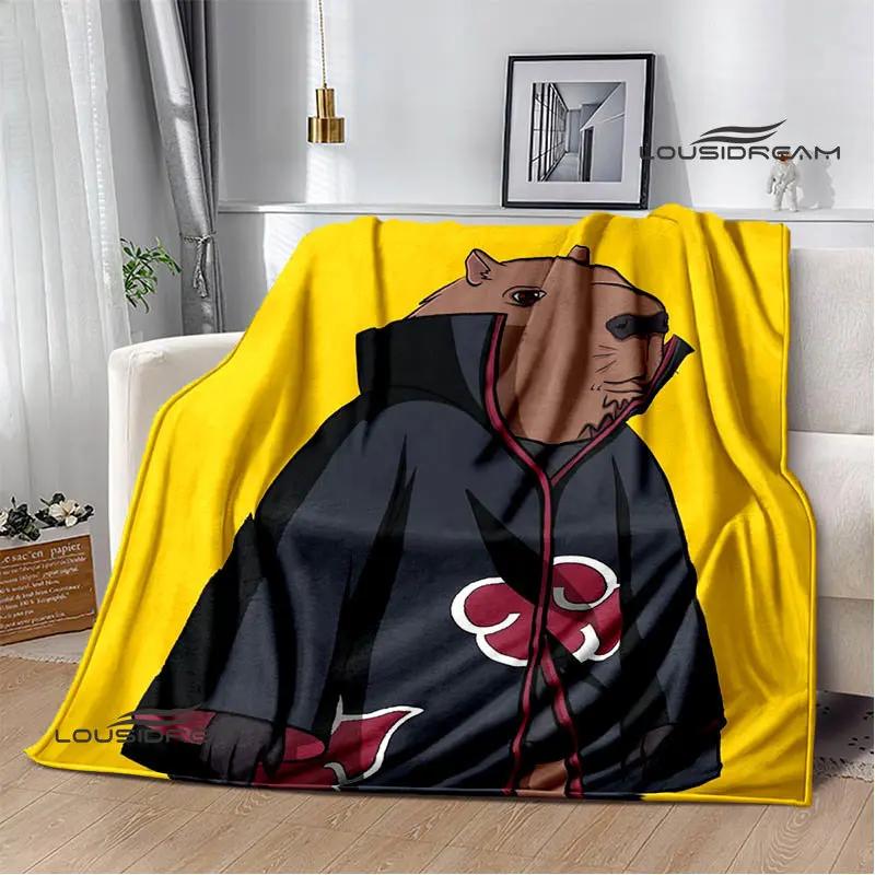 The Capybara Club Anime blanket throw cubre cama Warm blankets for beds Picnic blanket birthday gift