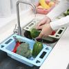 Kunststoff versenkbare Küche rechteckigen Obst und Gemüse Drainage Korb Abtropffläche Gemüse Waschen Pool Drainage Abtropffläche