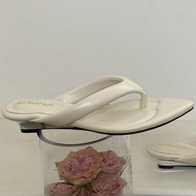 

Мода 2025 Роскошная обувь Танкетки Шлепанцы Тапочки Женская обувь Женская Неглубокая Модная Остроносая Женские Тапочки Обувь Сандалии 35 бежевый