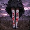 Holiday Party Atmosphere Supplies Halloween Horror Gloves, Creepy Red Hand Cosplay Prop for Party, Indoor Props Spooky Costume Accessory Haunted