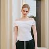 Egoist Off Shoulder Ribbon Blouse Blue Es2obl08