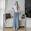 Washed Tencel Jeans Women's Spring Thin High Waist Straight Wide Leg Pants New Loose Casual Sickle Pants