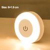 Mini LED Touch Sensor Night Lights USB Rechargeable Kitchen Bedroom Magnetic Base Wall Light Round Portable Night Lamp