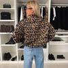 Women's Long-Sleeved Leopard Print Jacket for Autumn/Winter