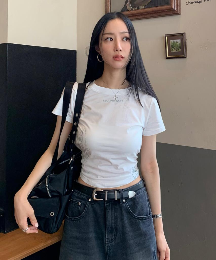 Sekeondeusolteu Doodle Angel T-Shirt (White)