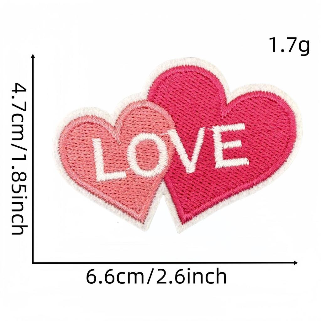 Cartoon Pink Series Embroidered Patch Bowknot Flower Applique Clothing Accessories with Hot Melt Adhesive