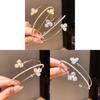 Zircon Pearl Flower Three Layer Open Bracelet With Elegant Design For Women
