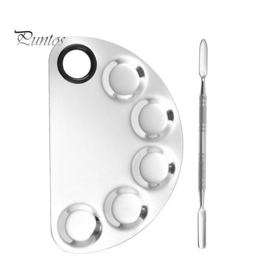 

Палитра для макияжа Профессиональная палитра для смешивания пигментов из нержавеющей стали для дизайна ногтей для смешивания аксессуаров A