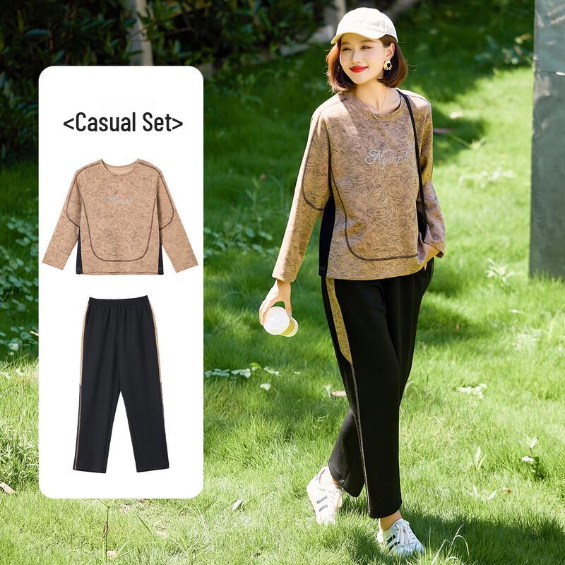 

BAOLIANDUO Женский повседневный спортивный костюм с длинным рукавом 3XL