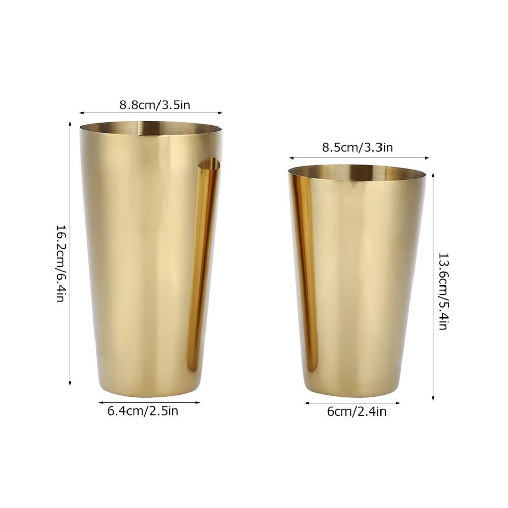 2 Piece Simple Design Cocktail Shaker Set 304 Stainless Steel Stainless Steel Shaker  Mixing Drinks