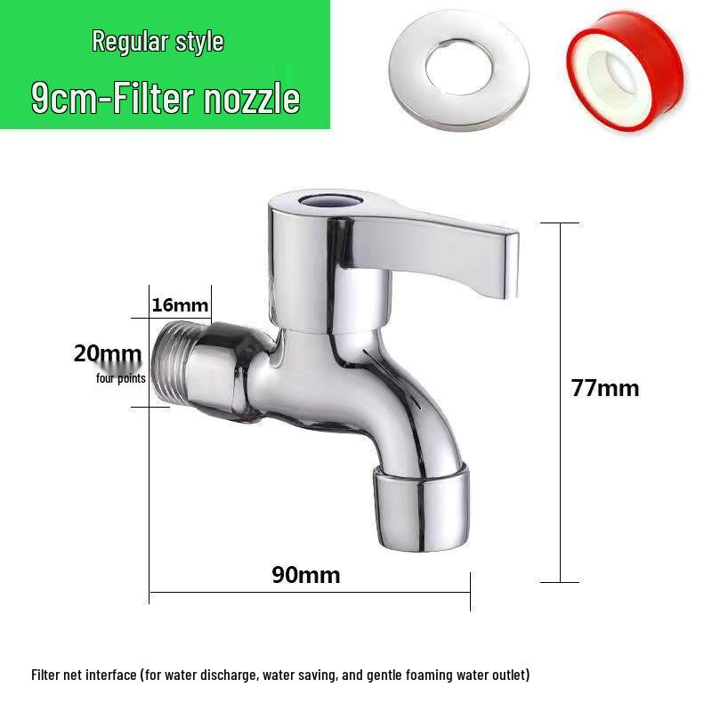 304 Stainless Steel Quick-Open Anti-Freeze, Anti-Crack Outdoor Slow-Flow Faucet for Washing Machine or Mop Sink