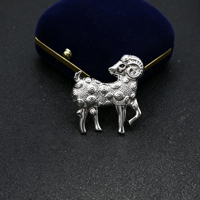 Unisex Sheep Brooch for Women Men Cute Year of The Goat Animal Pin Durable Alloy for Daily Wear Office Party Gift