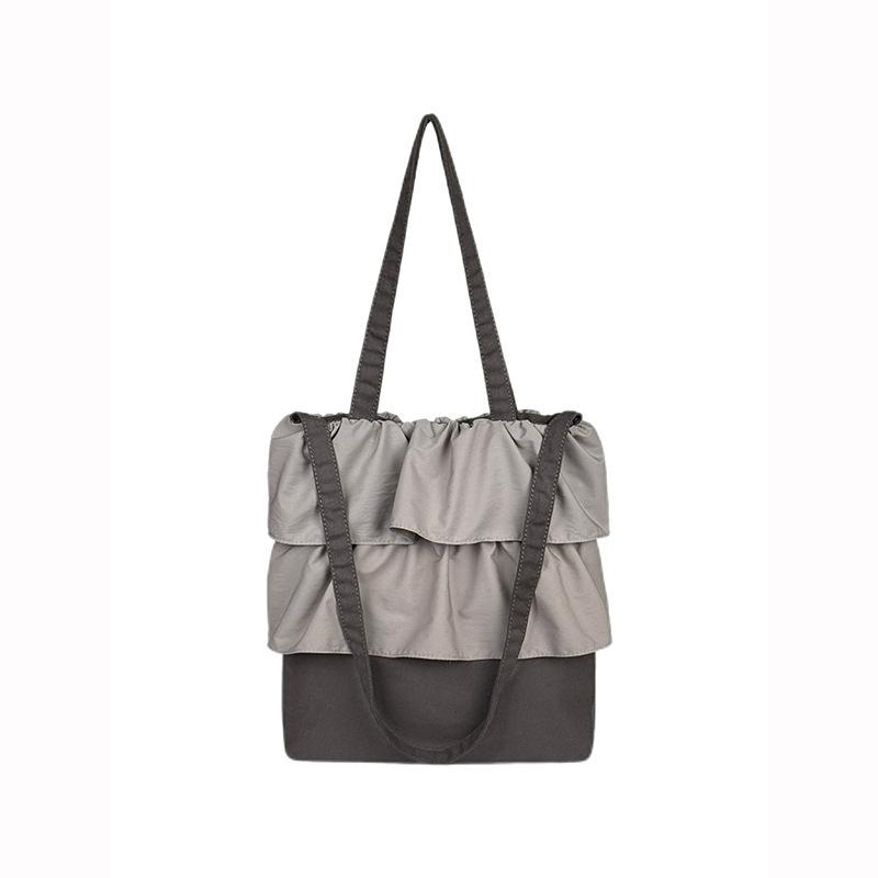 

Мятая большая сумка-тоут в непринужденном стиле и простая холщовая сумка серый