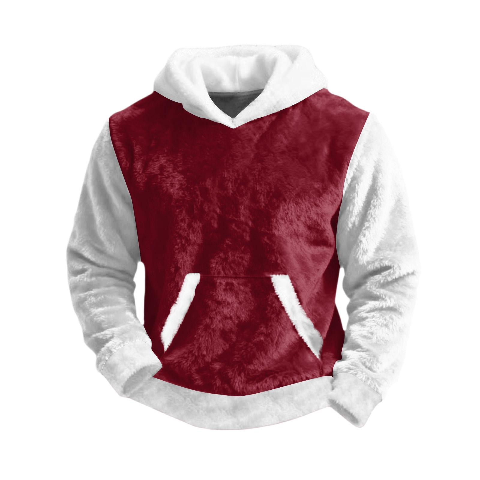 

Спортивный костюм с капюшоном, унисекс, одежда для бега, пуловер с длинными рукавами, толстовка с капюшоном XL винный