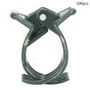 100PCS Plastici Orchid Stem Clips Dark Green Plant Support Clips Durable Plastic Plant Clips