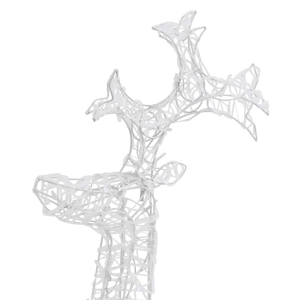 Reindeer Christmas Decoration 2 Pcs. 60x16x100 Cm Acrylic