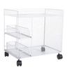 Mobile Storage Rack Breathable Space Saving Kitchen   with 360 Degrees  Rotating Lockable Wheels Pull Out Baskets for Bowls Dishes
