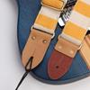 Langting Plaid Wooden Guitar Strap for Acoustic, Electric, and Bass Guitars