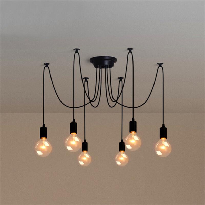 UOSU Retro Loft Multi-Head Pendant Light