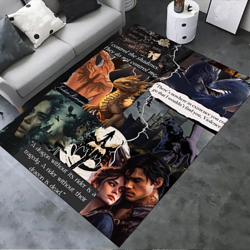

2025 New Fourth Wing Cool Carpet Rug for Living Room Bedroom Home Sofa Decoration,Kids play Non-slip Floor Mat45 40x60cm( 15x23in )