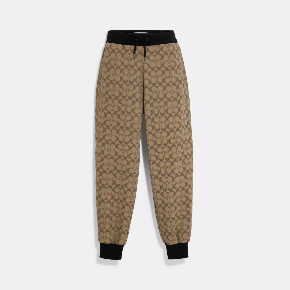 Coach Signature Joggers Khaki Multi