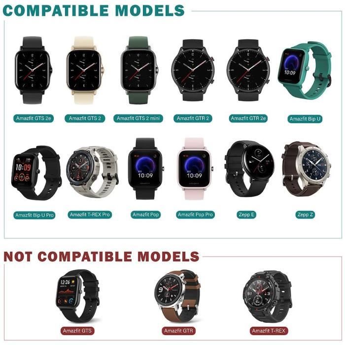 Chargeur pour Amazfit GTR 4 3 3 Pro GTR 2 2e GTS 4 3 2 GTS 2e 2 Mini, Pop Pop Pro Bip U T-Rex Pro (Pas pour T-Rex) Zepp E, Z