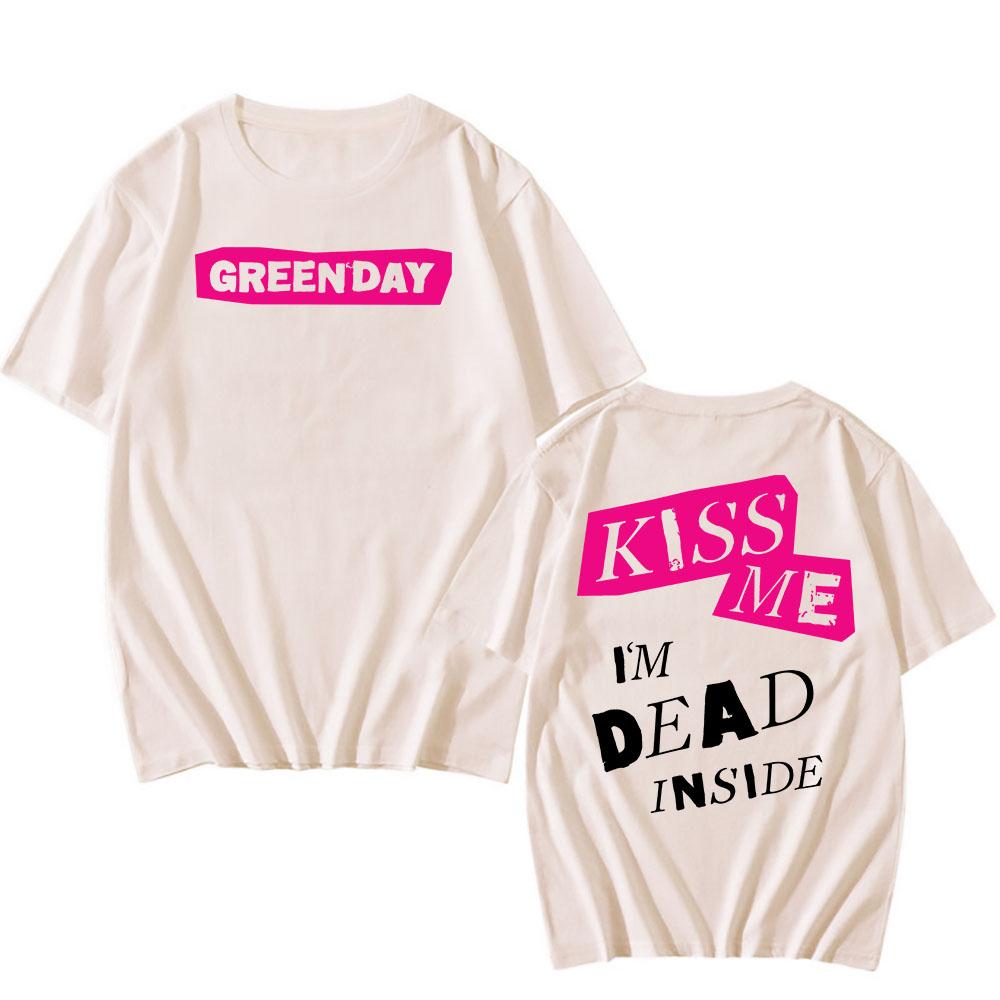 

Kiss Me I m Dead T-Shirt Green Day Saviors Album Graphic Tshirts Short Sleeve Cotton Unisex Streetwear Hip Hop Men T Shirt Print 4XL